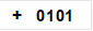 +   0101