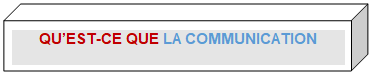 Cube: QU’EST-CE QUE LA COMMUNICATION