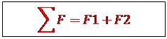 Zone de Texte: F=F1+F2