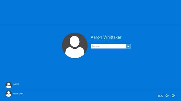 Windows 10 écran de connexion utilisateur